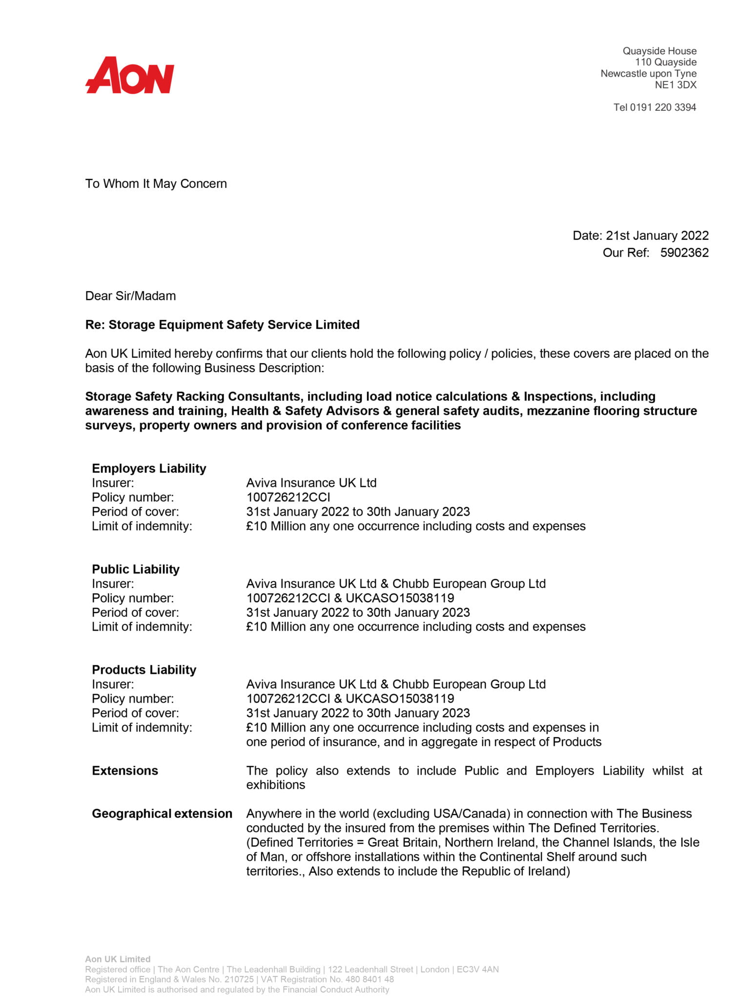 Accreditation Storage Equipment Safety Service Ltd